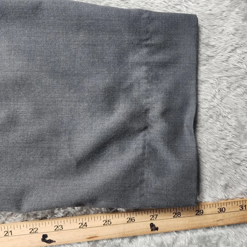 Hart Schaffner Marx Pants Mens 32x29 Gray Wool Stretch Dress Slacks (Tag‎ 34x30)